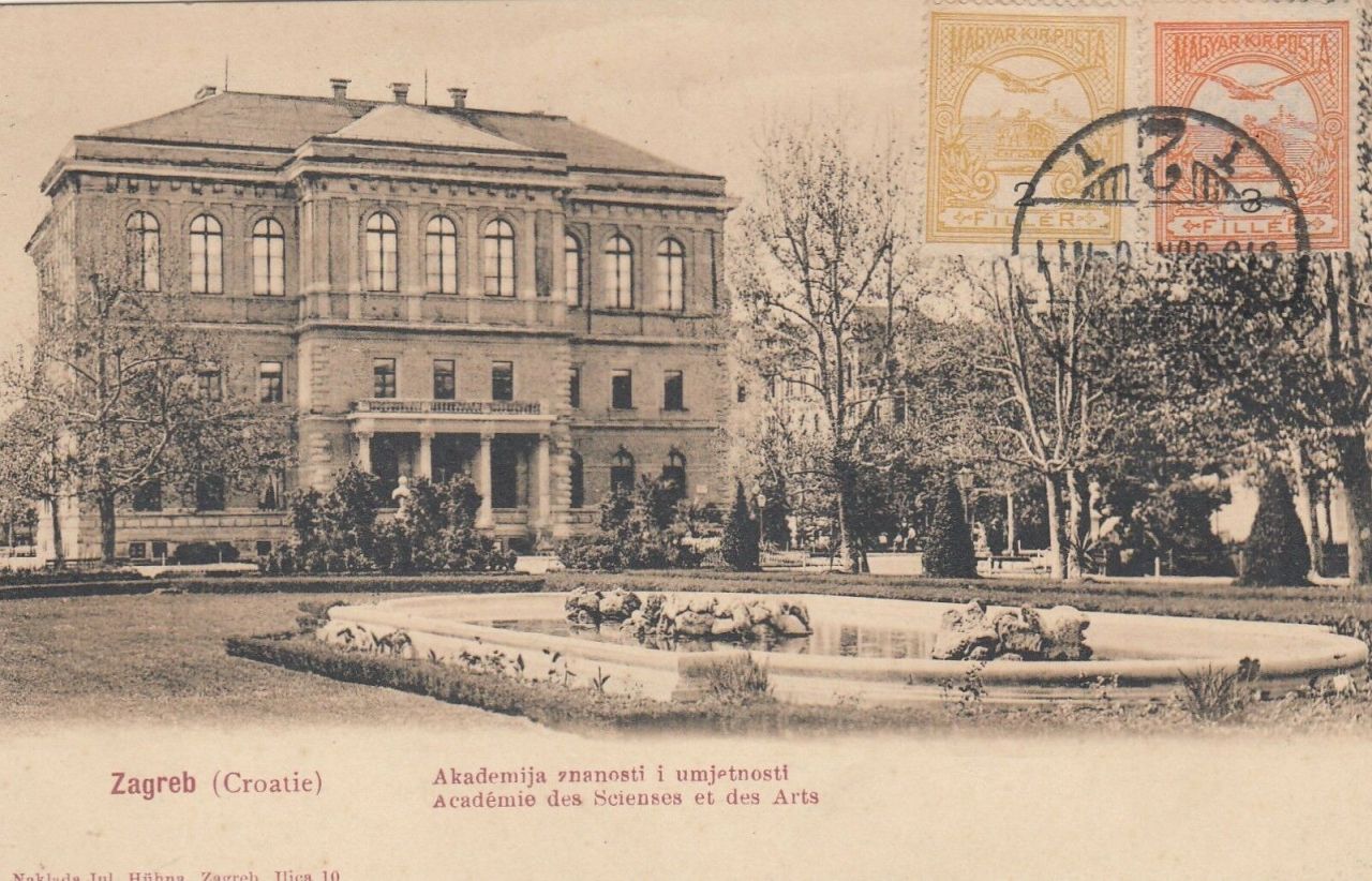 Zgrada Akademija znanosti i umjetnosti 1915. godine